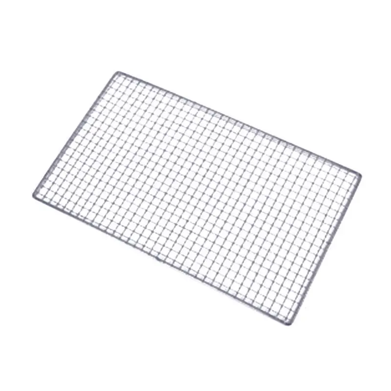 50x35cm Сетки для барбекю 50x35 см 45x30 см 40x25 см, Сменная сетка из нержавеющей стали для барбекю и гриля, уличные сетки для приготовления барбекю, 3 размера - Цвет: 50x35cm