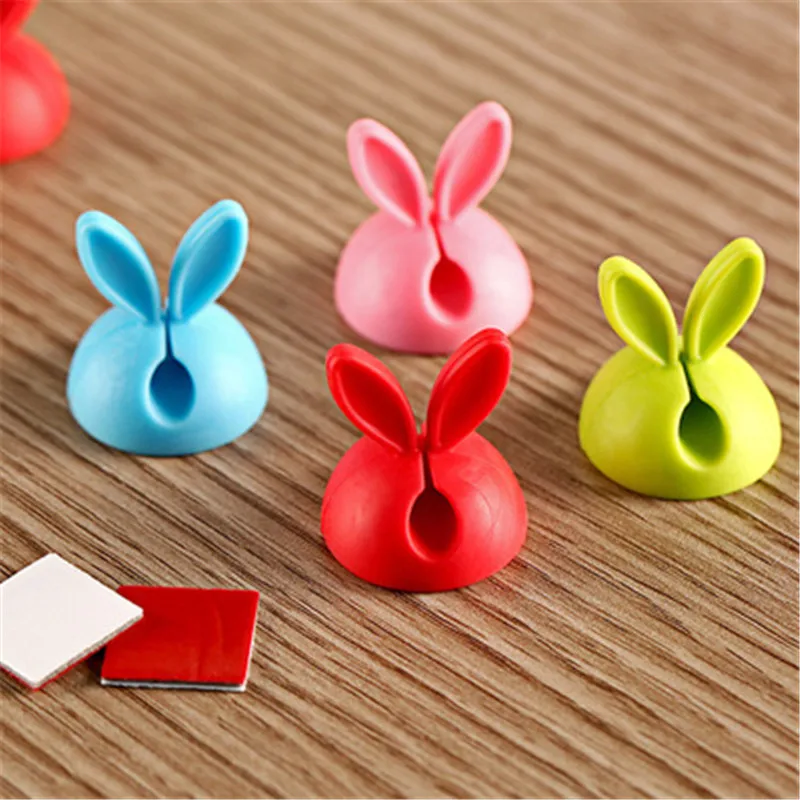 SIANCS 2 шт Kawaii наушники в виде кролика кабель для сматывания USB кабельные стяжки