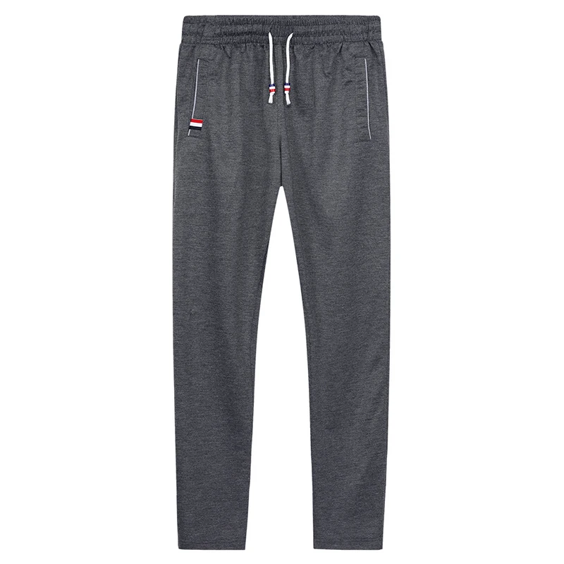 Dark Grey EM092 Весенне-летние мужские спортивные штаны, мужские однотонные штаны для бега, тонкие свободные спортивные штаны, повседневные Прямые Штаны, спортивная одежда для спортзала - Цвет: Dark Grey EM092