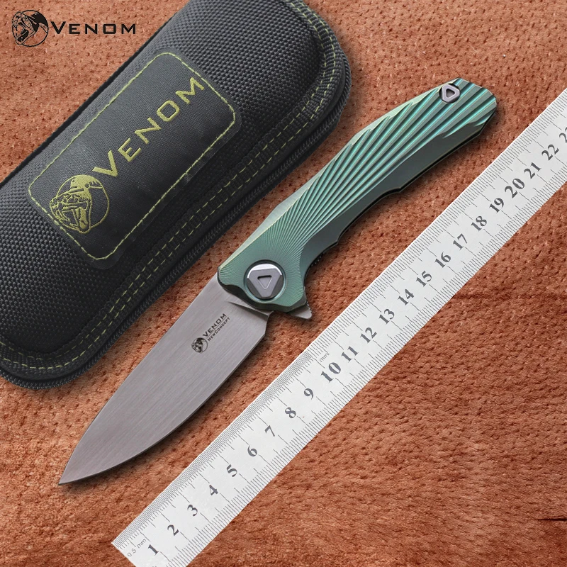 VENOM Kevin John New концептуальный нож лезвие: S35VN/M390 Ручка: TC4 тактический инструмент для
