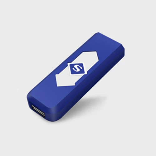 Креативная личность ветрозащитный электронный прикуриватель usb перезаряжаемая зажигалка - Цвет: Синий