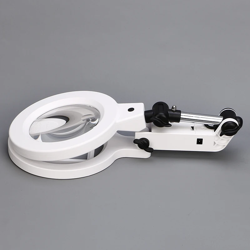 Foldable 22 LED Table Magnifier With Light AC Power/Battery 2X 5X Illumination Magnifying Glass Jewelry Loupe |