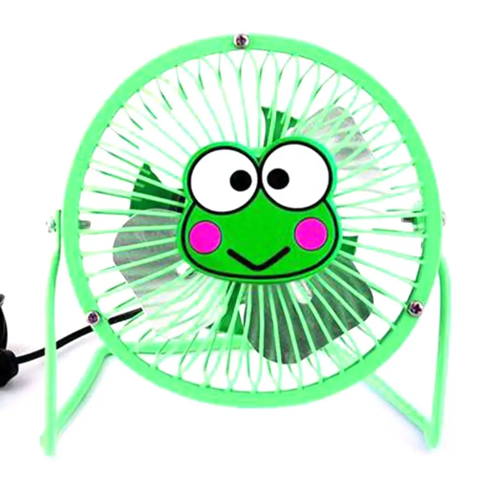 green frog 4 дюйма компактный Размеры Настольный энергосберегающий тихий вентилятор Супер Тихий настольный мини Портативный вентилятор лучшие подарки - Цвет: green frog