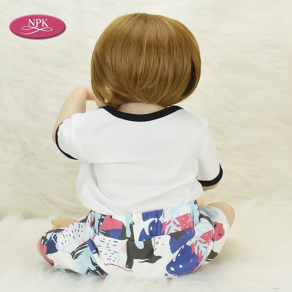 NPK 57 см настоящая силиконовая кукла-реборн для новорожденных девочек