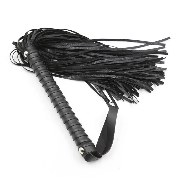 Черные и белые секс-аксессуары для пар кожаная плетка БДСМ фетиш Flogger пытка
