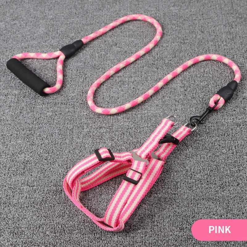 Pink HE поводок для собак, выбранный поводок для безопасности на открытом воздухе, поводок для собак, регулируемый нагрудный ремень для щенков, аксессуары для собак для бега - Цвет: Pink