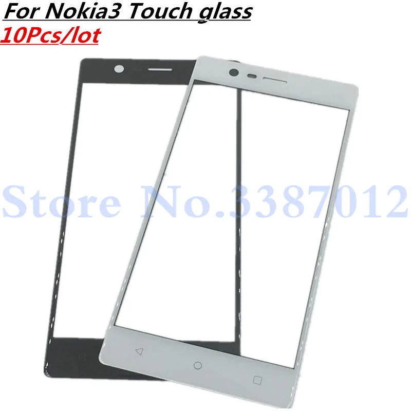10 шт./лот для Nokia 3 Переднее стекло объектив TA-1032 TA-1020 панель сенсорного экрана