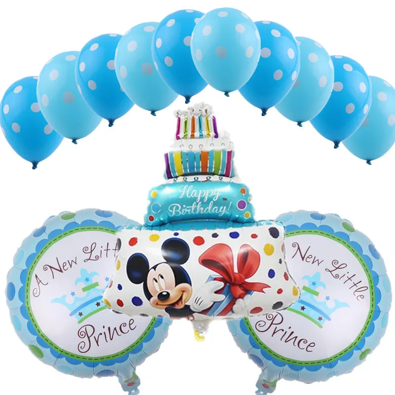 New 13pcs/lot Mickey Minnie Boys Girls Birthday Series Balloons Party Decoration High Quality | Дом и сад