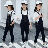 new spring autumn jumpsuit for girls kids denim pants kids jumpsuit clothes baby girl overalls teenage girls jeans overall t151