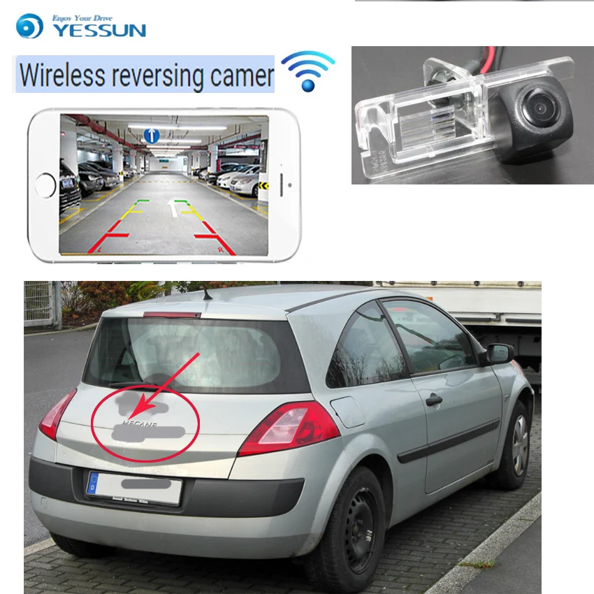 YESSUN Новая Водонепроницаемая беспроводная камера ночного видения для Renault Megane 2006 ~
