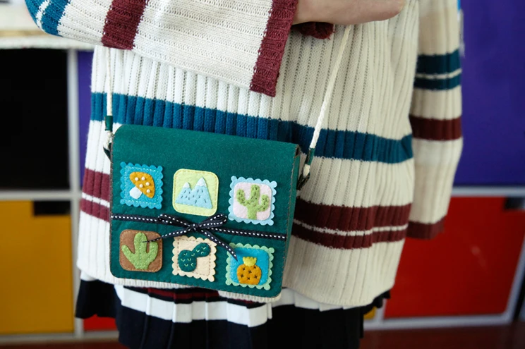 Новые Бесплатная Резка сумка Портмоне DIY Материал Вышивка Крестом Пакет День