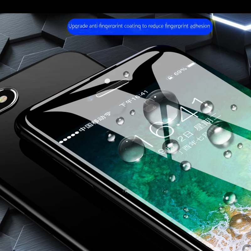 10D полное покрытие Защитное стекло для iPhone 6 стекло для iPhone 7 стекло 8 6s Plus 9 H закаленное стекло для iPhone X защита экрана