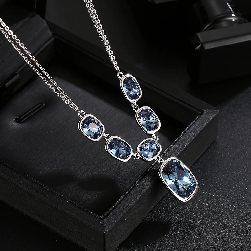 BAFFIN Роскошные Синие Свадебные вечерние Ювелирные наборы кристаллы от Swarovski