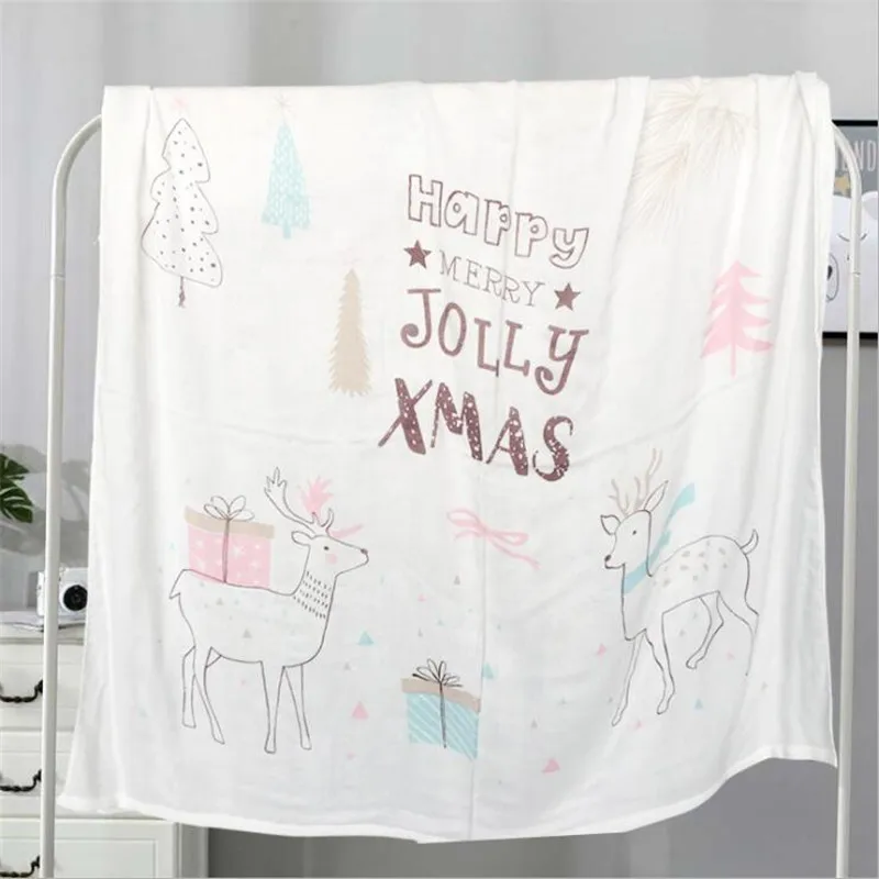 Муслиновое детское Пеленальное Одеяло мягкое бамбуковое Хлопковое одеяло для