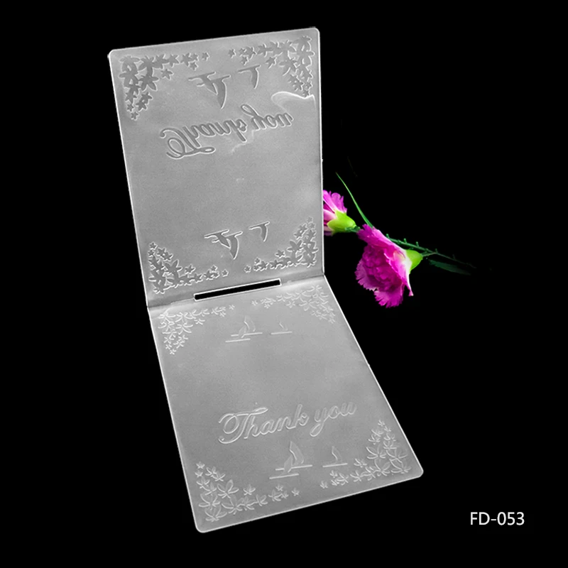 AZSG Scrapbook &quotThank You&quotLetters DIY Paper Cutting Dies Scrapbooking Plastic Embossing Folder 10.5*15.5cm | Дом и сад