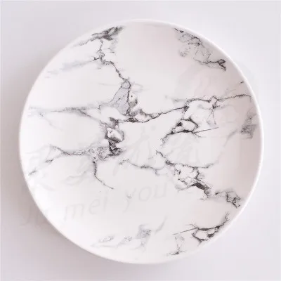 Vajillas ceramica platos de cer слюда Улучшенная текстура мраморная зернистая тарелка нордический камень тарелка домашний мраморный поднос