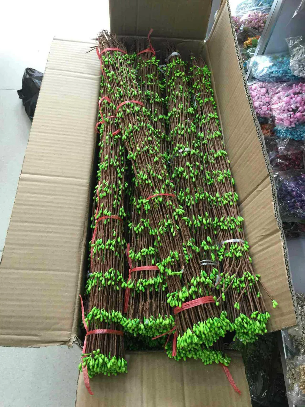 Искусственный ротанговый тростник с цветочным рисунком 65 см | Дом и сад