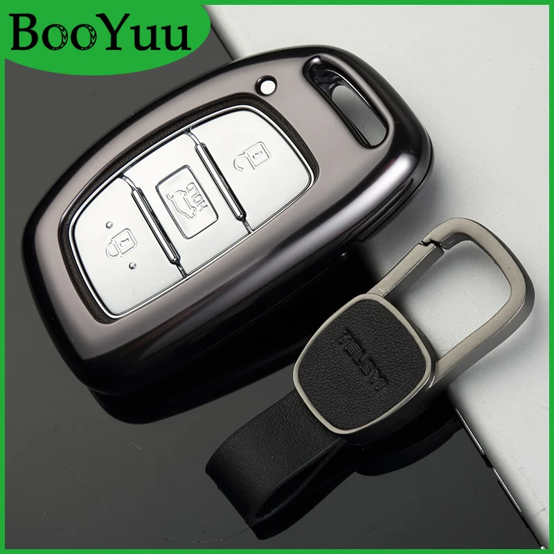 Чехол для ключа автомобиля Booyuu 3 4 кнопки Hyundai ix25 ix35 i20 i30 i40 hb20 Santa Fe Crete Solaris Elantra Verna