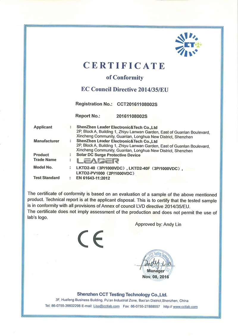 1 шт. CE одобренный 2P DC 1000V SPD 20-40kA DC стабилизаторы напряжения/DC стабилизатор напряжения для защиты солнечной системы
