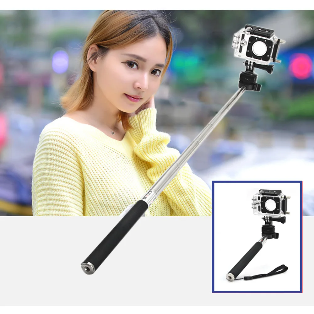 SJCAM Складная селфи палка для камеры штатив монопод с адаптером стик GoPro Hero 4/3