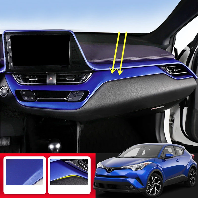 LHD для Toyota C-HR CHR АБС-пластиковый интерьерный Автомобиль Центральной Консоли Декоративная Обшивка 2 шт