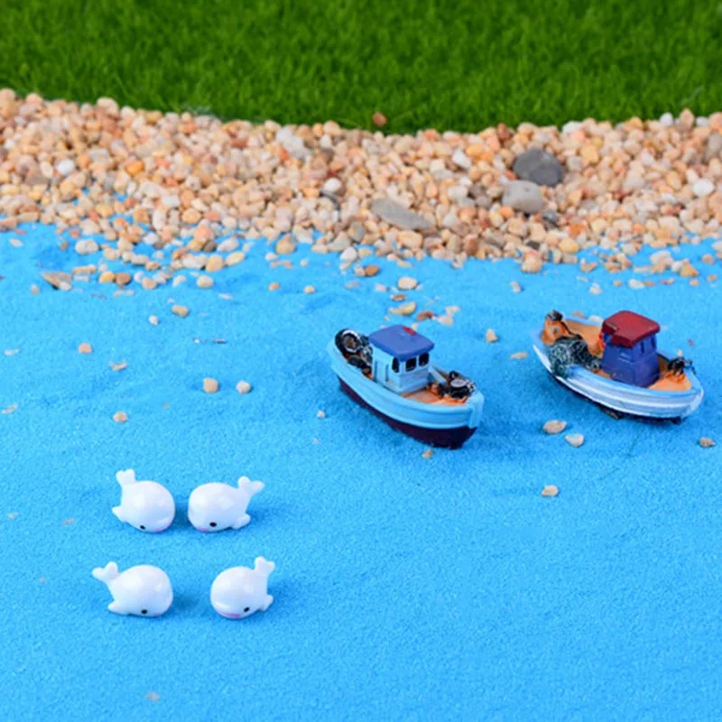 Маленький лебедь белая курица лошадь утка дельфин мини полимерные садовые