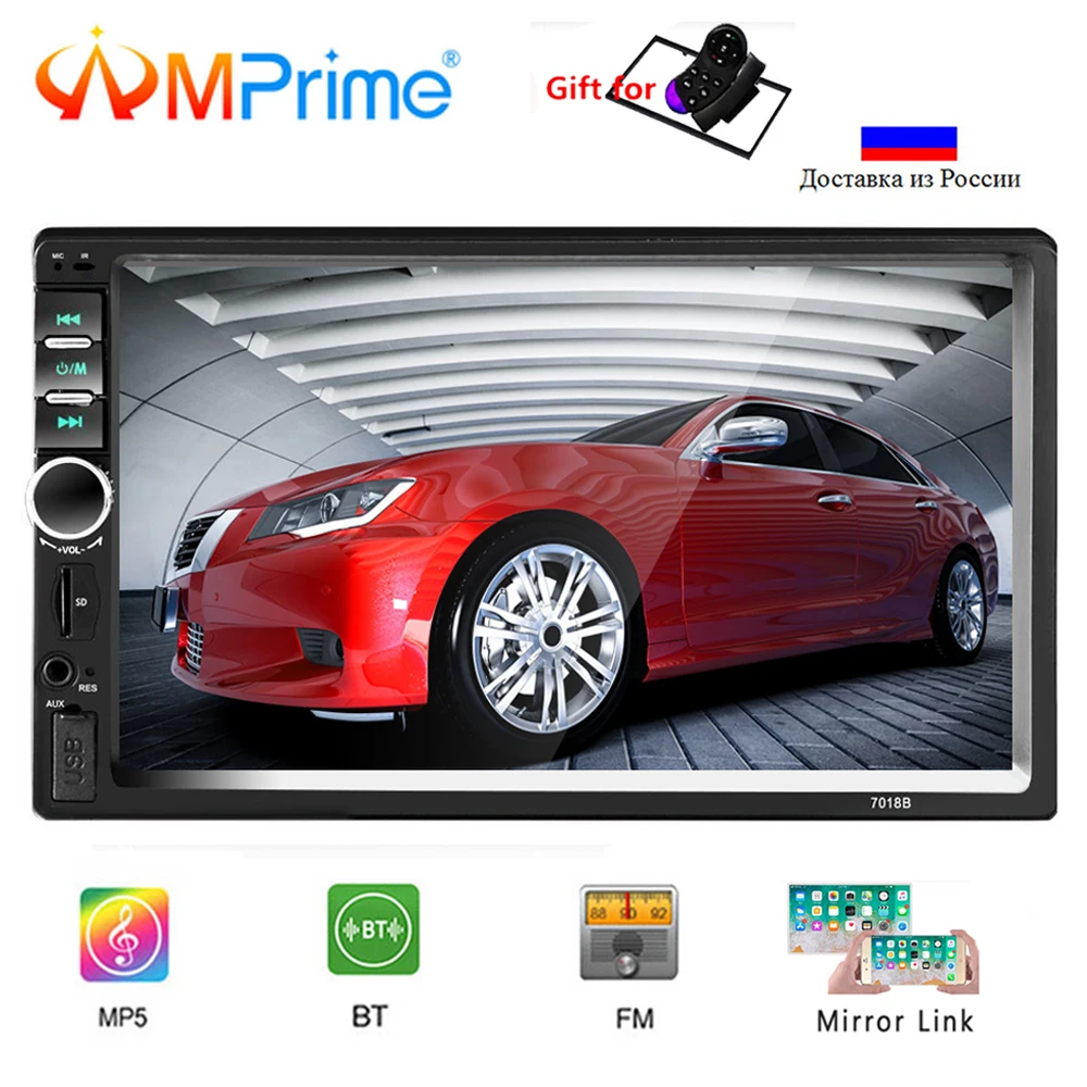 AMPrime 2din автомобильный Радио Универсальный 7 &quotмультимедиа плеер 2 DIN Mirrorlink Bluetooth FM