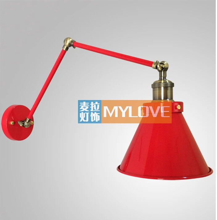 Винтажное промышленное настенное бра в стиле ретро наружное освещение черный