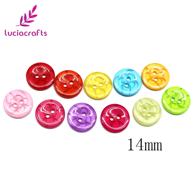Color7 14mm 24pcs 24 шт мульти выбор стиля смешанные полимерные пуговицы для самостоятельного пошива одежды плоская задняя Кнопка Скрапбукинг аксессуары E0501 - Цвет: Color7 14mm 24pcs