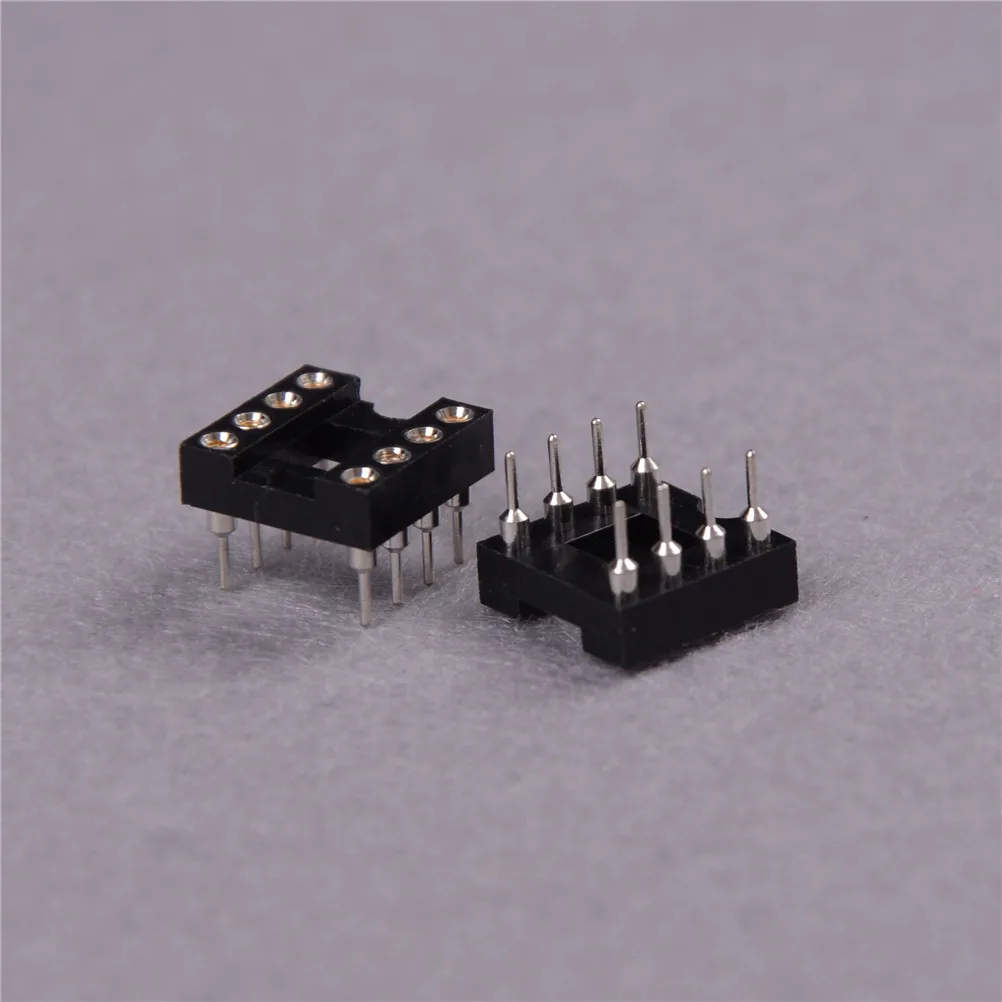 

10 шт./лот Dip-8 круглая ИС-розетка 8 Pin 8 p круглые отверстия Dip ИС-розетки адаптер Тип пайки