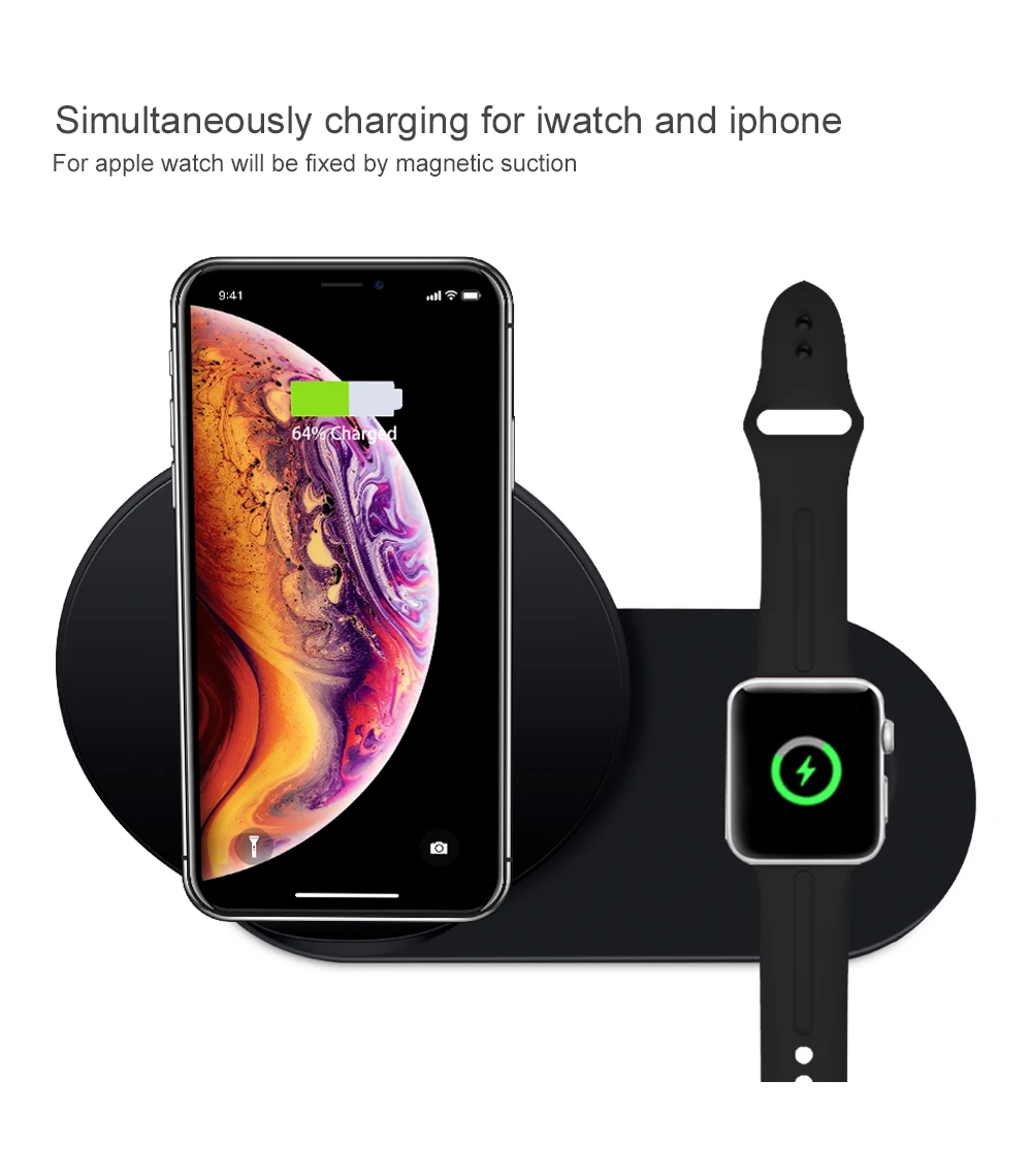 Protefeuille Qi Беспроводное зарядное устройство для Samsung Galaxy S8 S9 S10 плюс S7 S6edge Note 8 9 7 5 часы Шестерни S2 S3 S4 зарядное устройство индукции