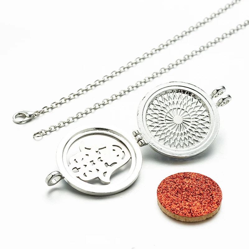 Аромадиффузор ожерелье 30 мм лося кулон Духи Эфирное масло Ароматерапия Ожерелье