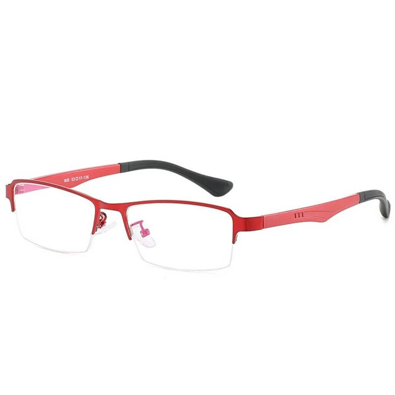 1.56 Aspherical Lens Short-sighted Eyeglasses Women Titanium Alloy Half Frame Prescription Glasses Ladies 0 -0.5 -0.75 -1.0 To - |
