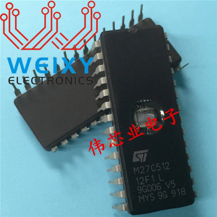Лучшее качество 10 шт./лот Новый M27C512-12F1 27C512 M27C512 DIP-28 EPROM IC CHIPS Drive | Автомобили и