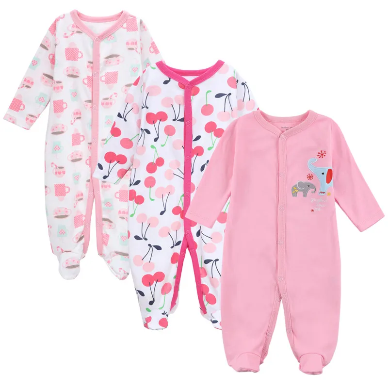 3 шт. детский хлопковый комбинезон для мальчиков и девочек|newborn baby rompers|baby romperspajamas