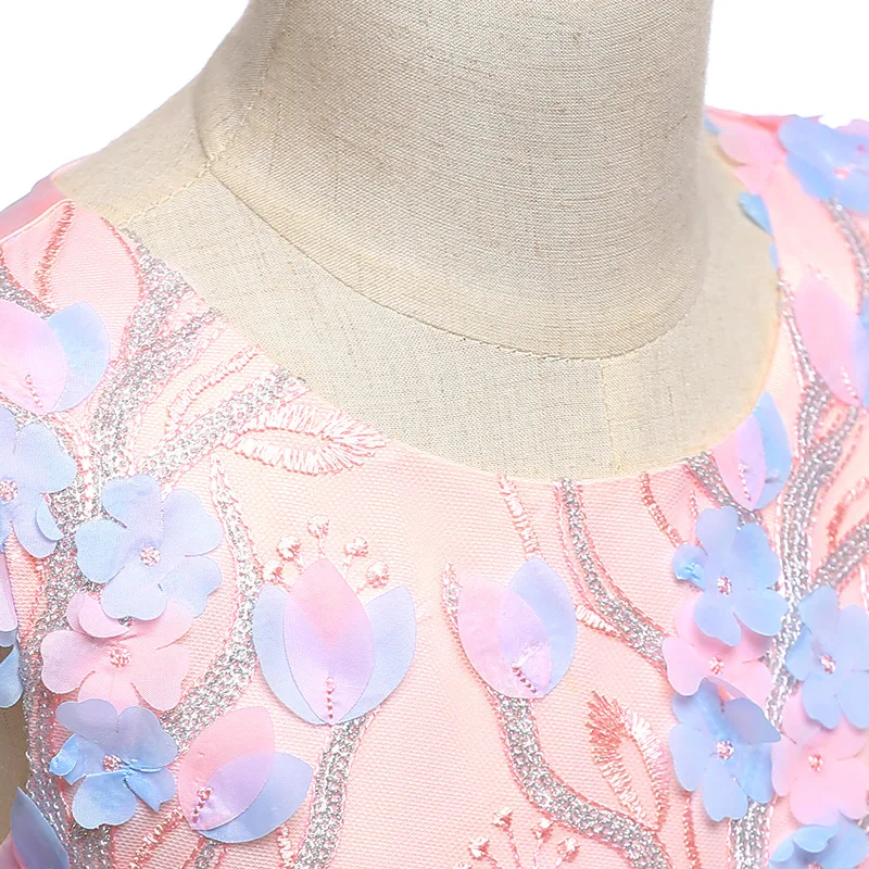 Flower Girl Princess Dress 2018 New Cute Party Kids Dresses For Girls Wedding Gown Long Children Prom Teen Costume | Детская одежда и