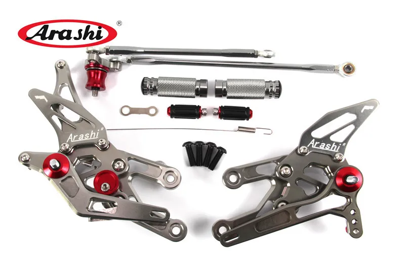 Arashi CBR600RR регулируемая подножка подножки для HONDA CBR 600 RR 2003-2006 набор для водителя Rearset 2004 2005 CBR1000RR алюминий - Цвет: Gray
