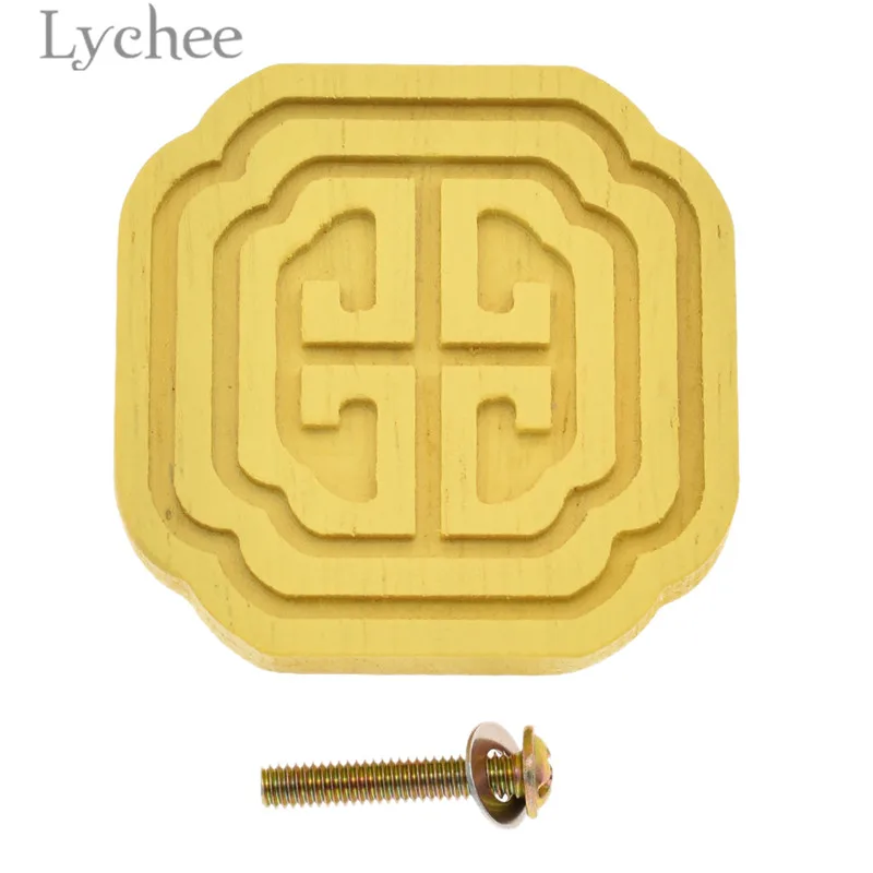 Lychee квадратный деревянный ящик с выдвижной ручкой резной Шкаф Тянет мебельный