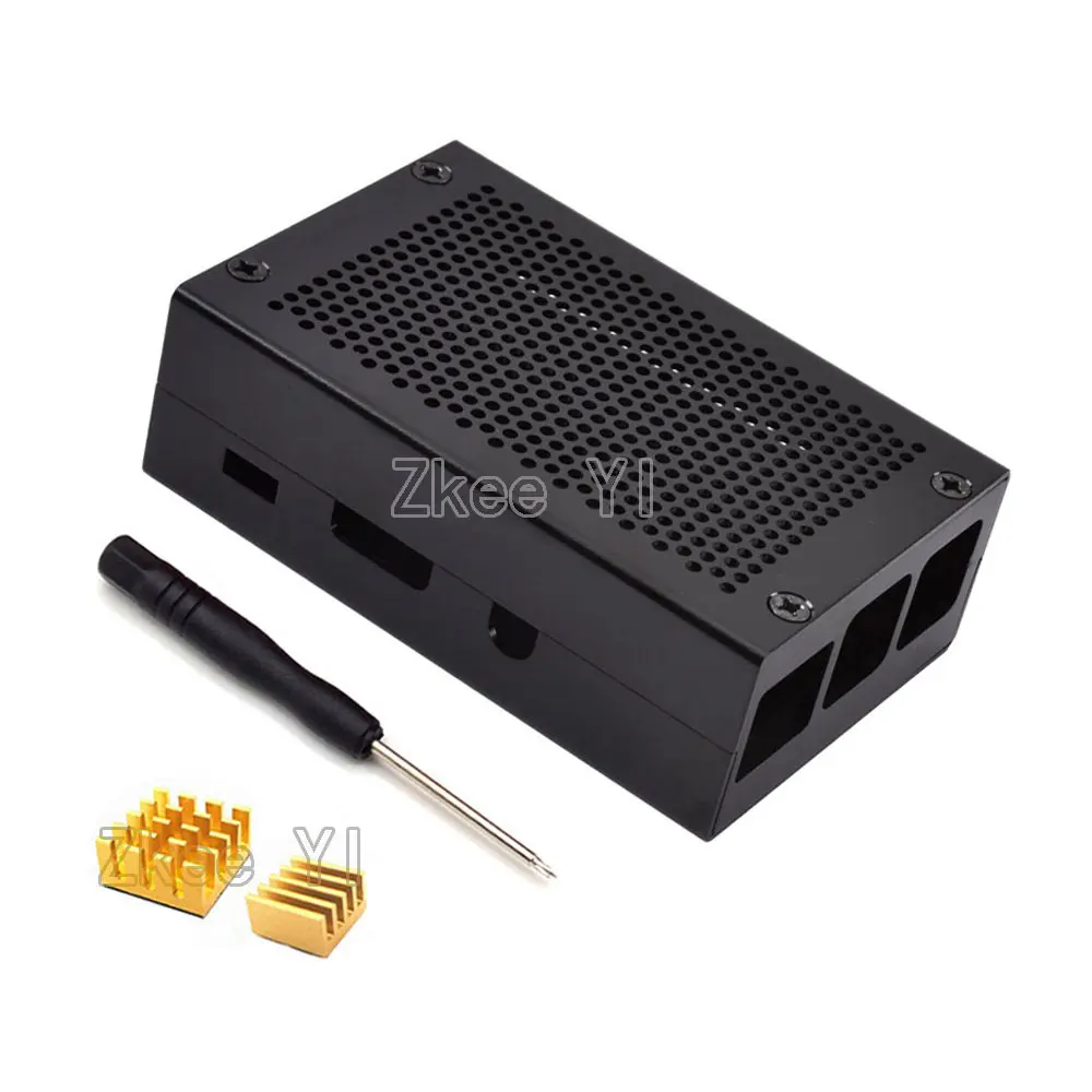 Алюминиевый чехол с радиатором для Raspberry Pi 3 Model B, Pi 3 B+, Pi 2 Model B