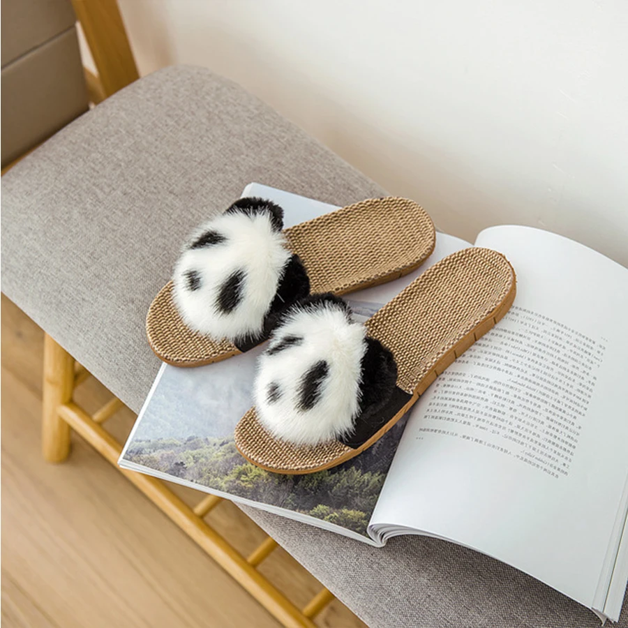 LCIZRONG милые летние пляжные тапочки с рисунком панды для женщин модные уличные из