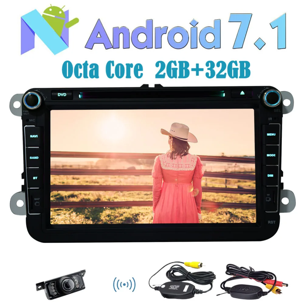 EinCar 8 ''Android 7 1 2 ГБ + 32 двойной 2Din стерео видео ресивер gps автомагнитолы DVD CD