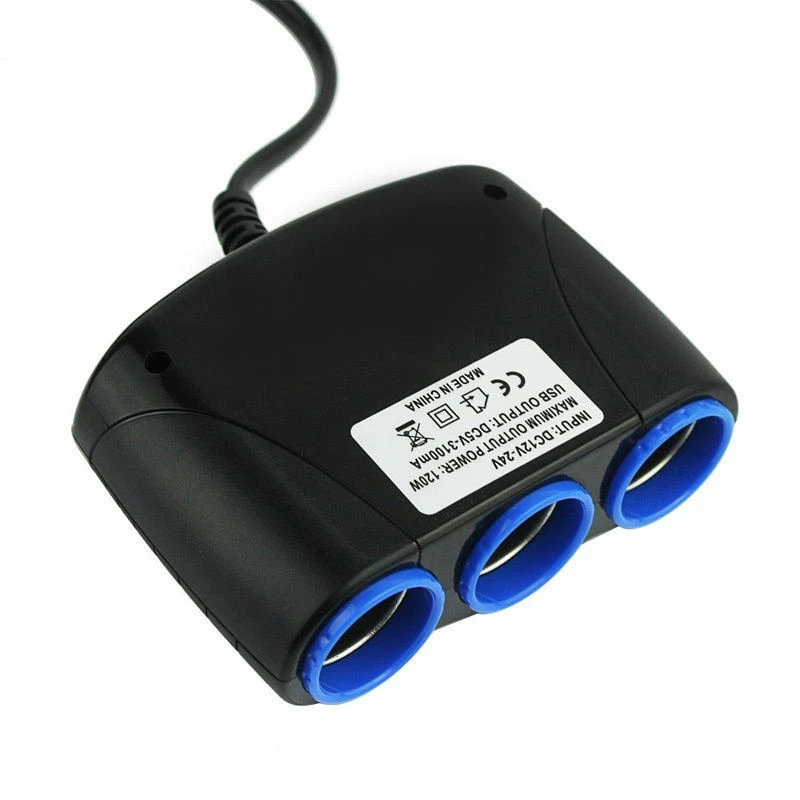 VicTsing розетка для автомобильного прикуривателя Splitter 3.1A DC 12V 3 Way USB зарядное