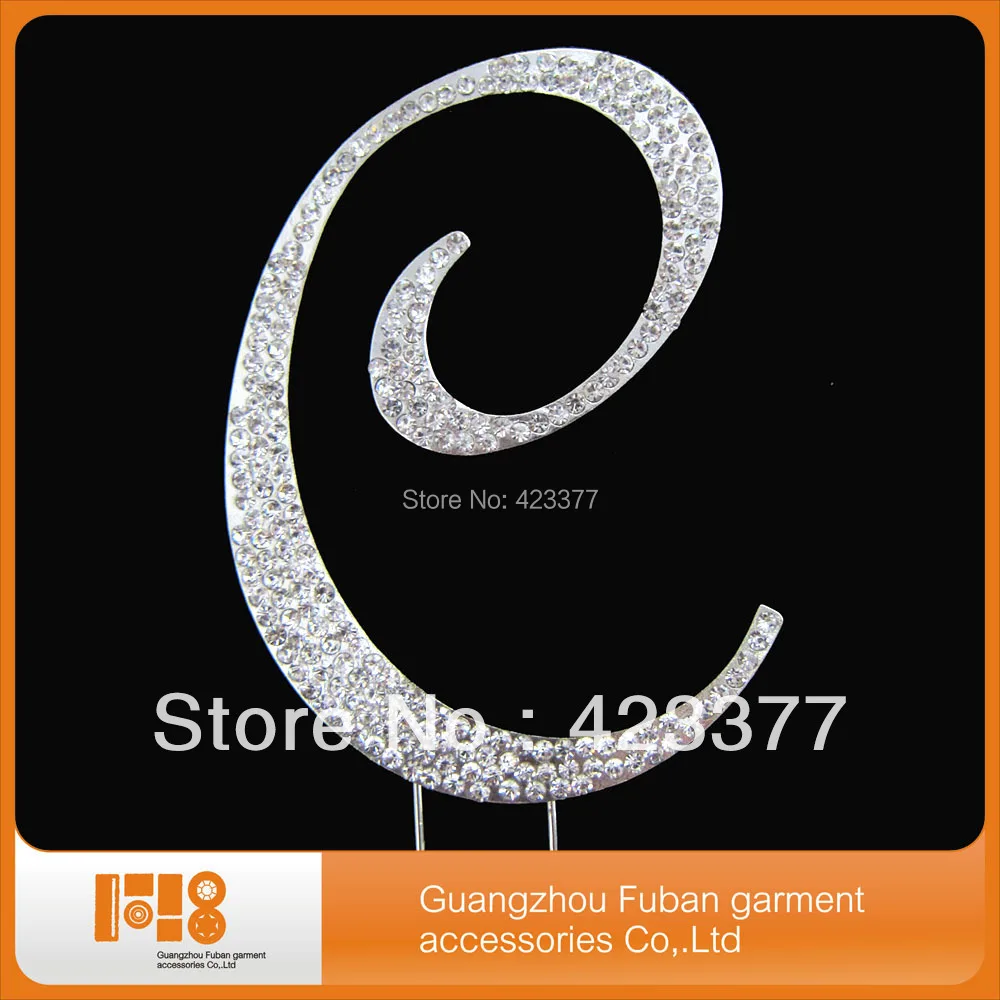 Горный хрусталь торт Топпер C для свадьбы Бесплатная доставка | Дом и сад