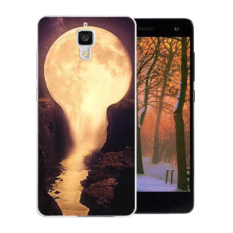 Для Xiaomi Mi4 чехлы для телефонов силикон Mi 4 задняя крышка с узором ночного неба TPU