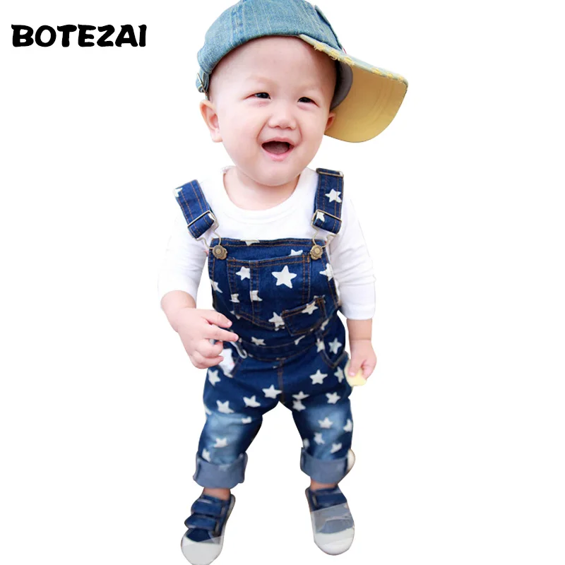 2017 джинсовые комбинезоны для маленьких мальчиков детская одежда с карманами и