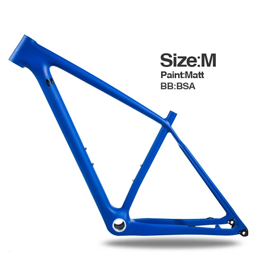 blue M Matte 29 дюйм. Горный велосипед, карбоновая рама, дисковый тормоз, 29er, велосипедная рама BSA, цветная рама, 135 мм* 9 и 142 мм* 12, горный велосипед S/M/L UD - Цвет: blue M Matte