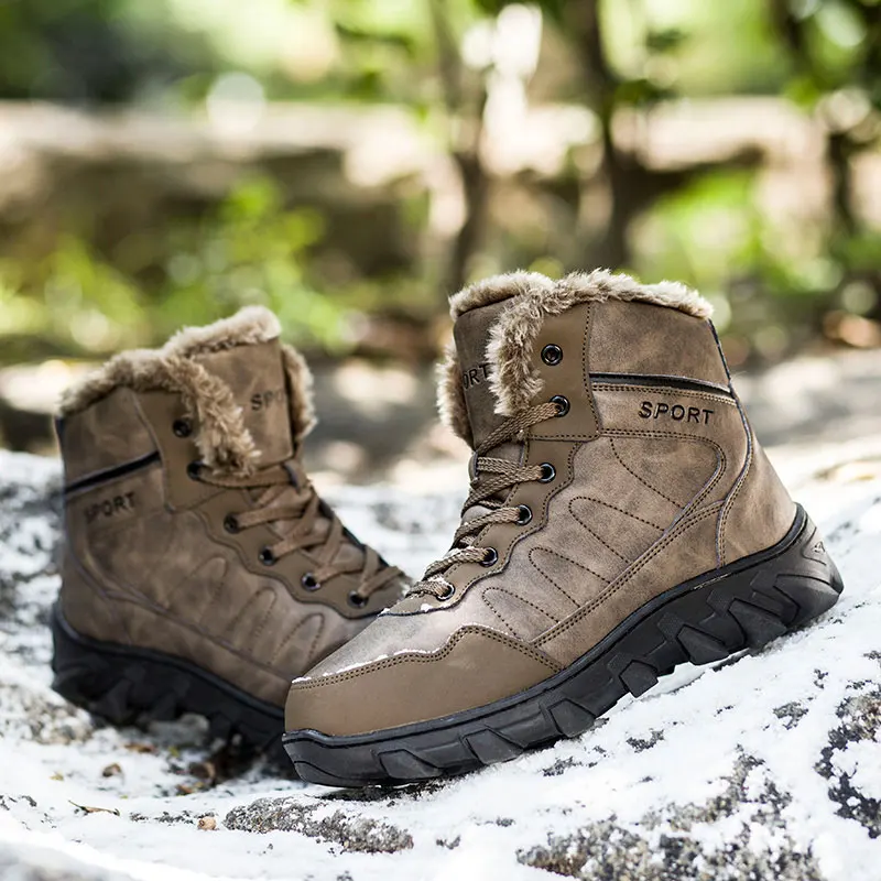 Vanmie/зимняя мужская обувь теплые мужские зимние ботинки водонепроницаемые Зимние