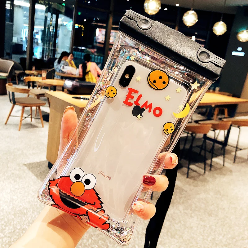 Cute cartoon Waterproof Mobile Bag For iPhone samsung flamingo Doraemon Cookie Pocket Universal Underwater Pouch case |