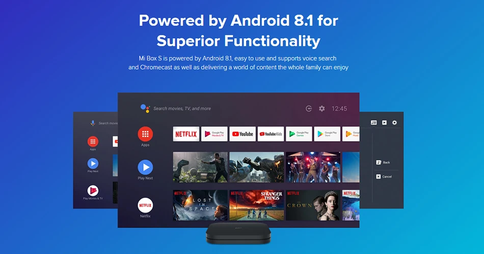 Оригинальная глобальная версия Xiaomi mi Box S Android 8,1 4 K четырехъядерный Smart tv Box 2 ГБ 8 ГБ HD mi 2,4G 5,8G WiFi Mali 450 1000Mbp