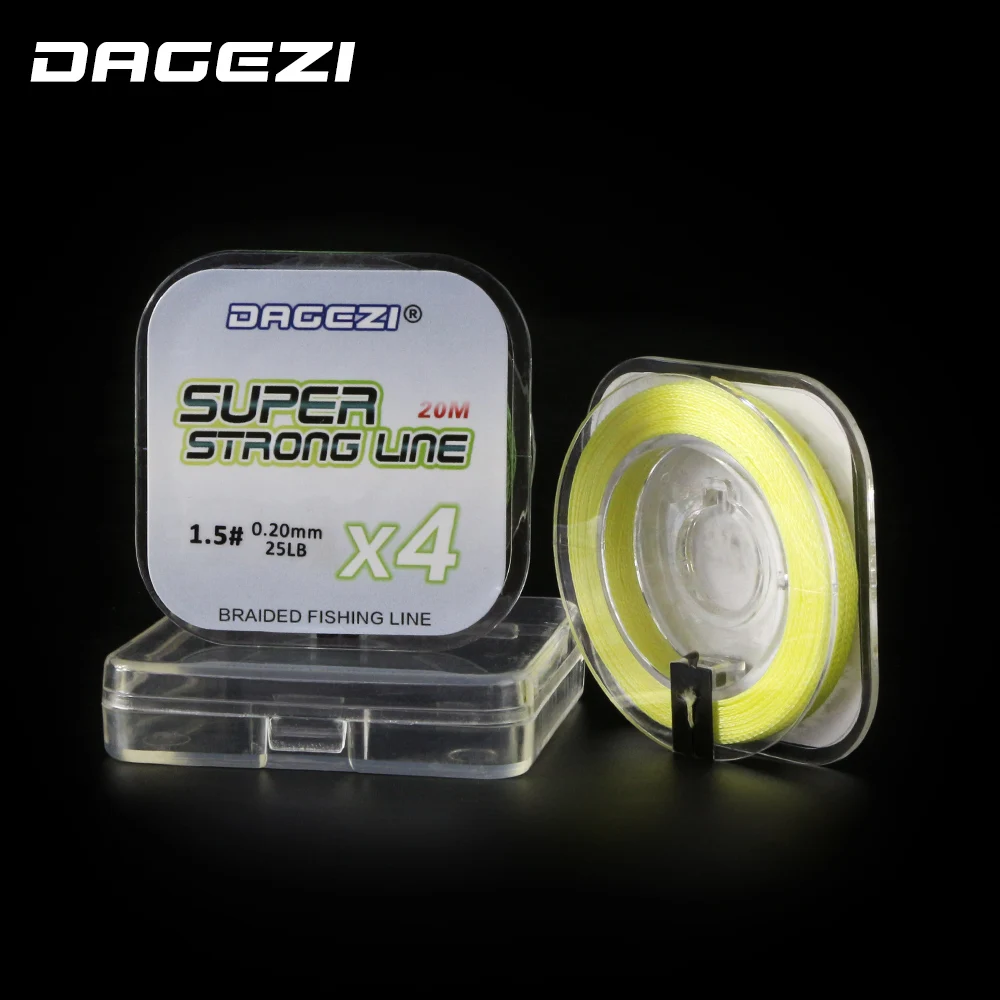 DAGEZI супер сильная PE плетеная рыболовная леска из ПЭ с 4 нитями лидер линии на